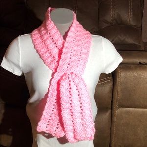 Neck warmer scarf pink Hand crochet